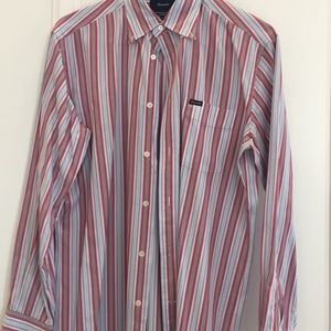 Men’s striped cotton dress shirt